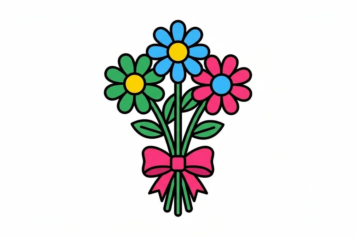 A bunch of flowers, freshly picked